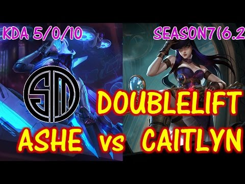 TSM Doublelift Ashe vs Caitlyn / Solo Ranked full game【LOL NA】【Pro Replay】