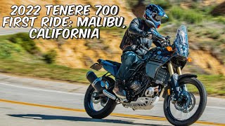 2022 TENERE 700 FIRST RIDE | MALIBU CALIFORNIA | DOMINATOR GP EXHAUST 4K