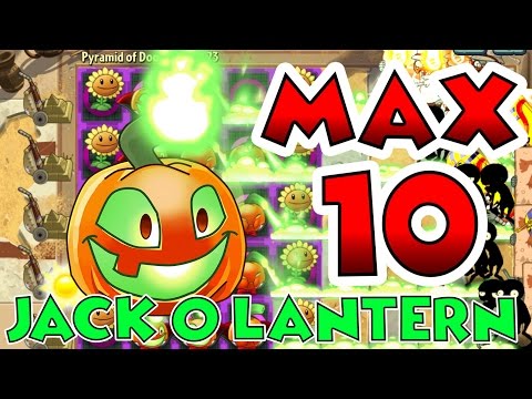 Plants vs Zombies 2 Max Level UP - Jack O' Lantern Max Level 10 EPIC Power UP