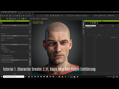 Tutorial.1 Character Creator 3.31 Basis Skin Plugin Einführung.