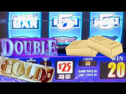 $1000 in Old School Double Gold $25 Max Bets High Limit Slots