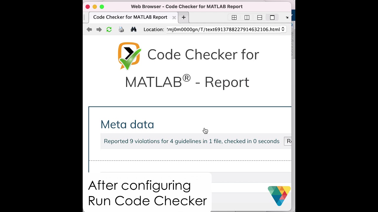 MATLAB Tip: Code Checker for MATLAB
