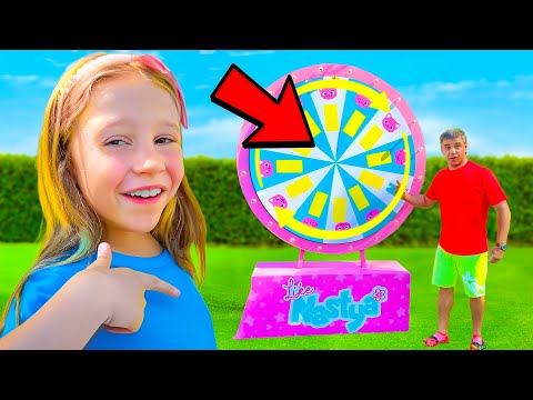 Trò chơi vòng quay kỳ thú! Nastya hay bố sẽ chiến thắng?