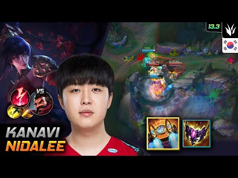 Kanavi Jungle Nidalee Build Hextech Rocketbelt Electrocute - LOL KR 13.3