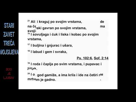 TREĆA KNJIGA MOJSIJEVA JEDANAESTA GLAVA