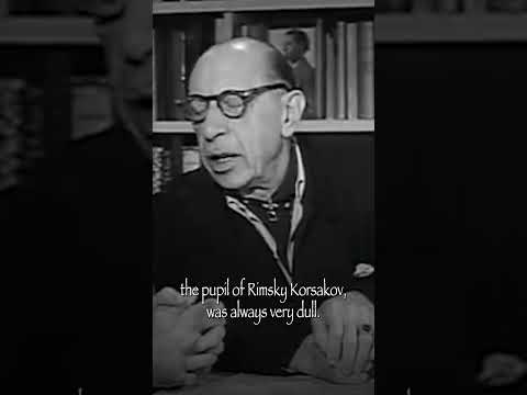 Stravinsky on Rimsky-Korsakov #classicalmusic #stravinsky #musichistory