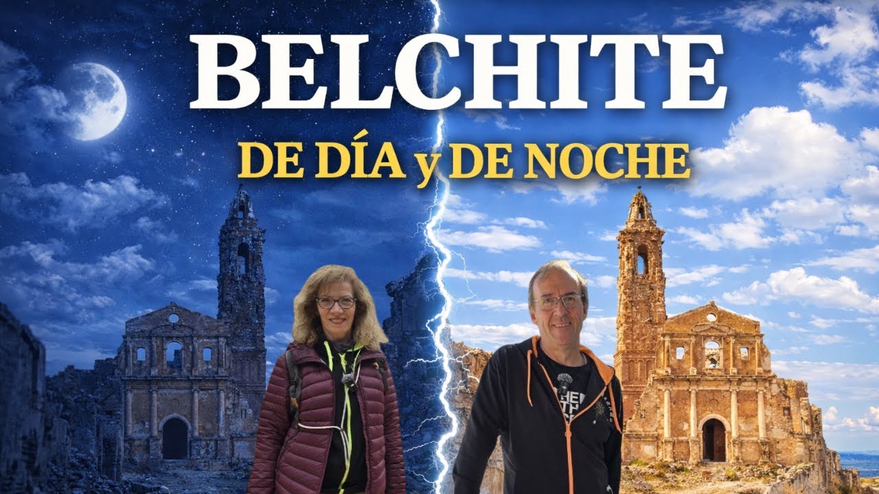 🇪🇸 Belchite de noche y de día – Historia y sensaciones | #1 MILLANEANDO por Aragón 🚐