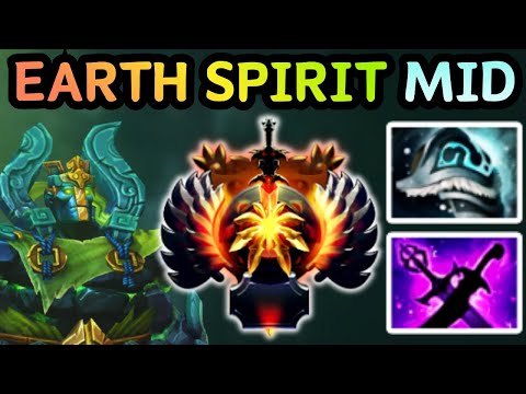 🔥 EARTH SPIRIT MID FULL STONE COMBO NO SURVIVORS | DOTA 2 GAMEPLAY 🔥