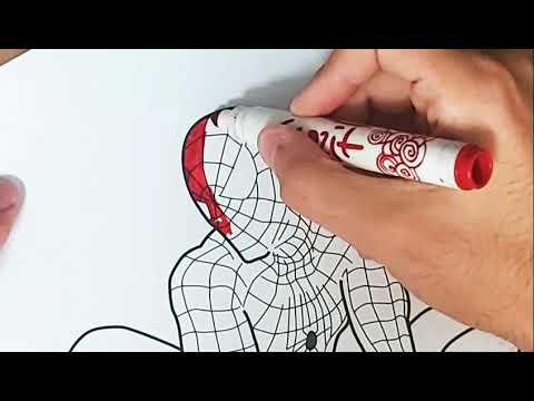 Spider-Man coloring page for kids. Marvel Heroes coloring pages