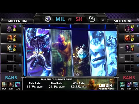 Millenium vs SK Gaming | S4 EU LCS Summer 2014 Super Week 11 Day 1 | MIL vs SK W11D1 G4 Full Game HD