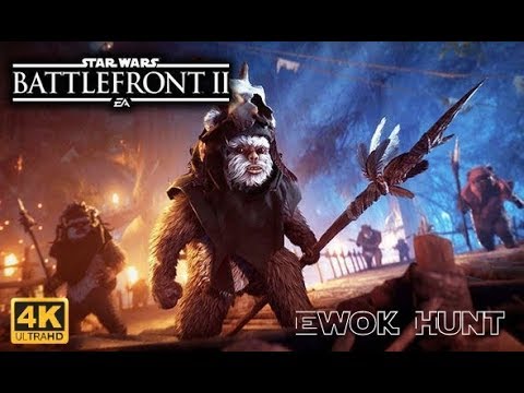 STAR WARS Battlefront II - Ewok Hunt (4K) Gameplay