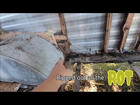 Replacing the subfloor in the vintage camper| Another VLOG #174
