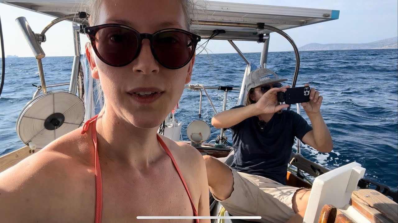 Sailing in the Mediterranean - Back to Korfu 🇬🇷 Striped rocks and cows on a beach! 🤯