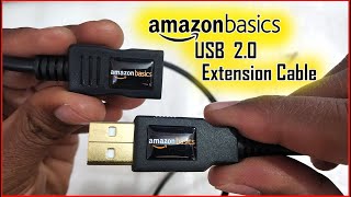 Amazon Basics USB -A 2.0 Extension Cable, Male to Female, 480Mbps Transfer Speed, 9.8 Foot, Black