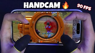 90Fps😱 iPhone 14 Pro Max ❤️ | HANDCAM | 4 Fingers Claw Gyroscope | PUBG Mobile