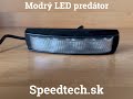 Modrý LED predátor 12/24V - 6x 3W / ECE R65 (140x34x27mm) - Video Youtube