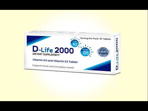 2000 mg vitamin d3 and vitamin k2 tablets