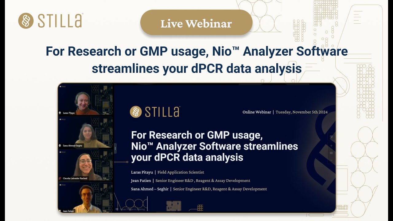 For Research or GMP usage, Nio™ Analyzer Software streamlines your dPCR data analysis