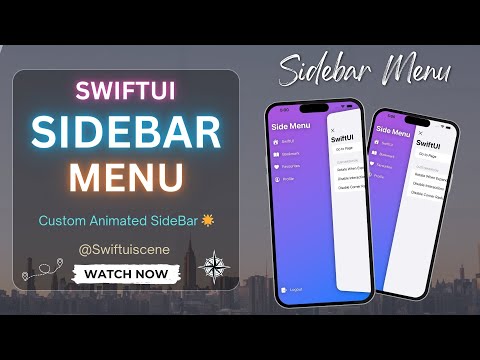 🚀 Sleek & Interactive SwiftUI Sidebar Menu – Custom Animated SideBar 🌟