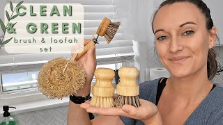 🧽 Ditch the Plastic! My Favorite Zero-Waste Dish Brush Set 🌿 | Honest Review + Demo