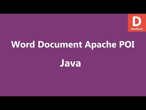Create Word docx Java Apache POI