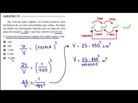 ENEM 2017 - QUESTÃO 171 - MATEMÁTICA - PROVA CINZA - RAZÃO ENTRE VOLUMES