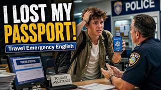 Lost Passport English Conversation | Learn Real Travel Emergency English