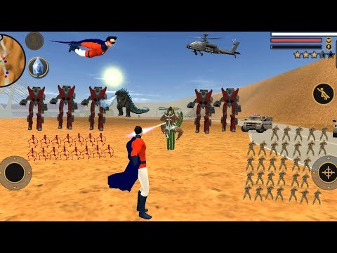 Vegas Crime Simulator (Rope🌵 Cactus Fight SuperHero)Battleground nearby Army Base - Gameplay HD