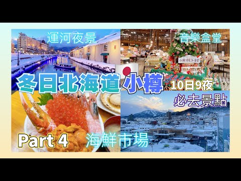 [Viajes a Japón] Invierno Hokkaido Parte 4 Canal de Otaru Vista nocturna Triángulo Mercado de mariscos LaTAO Calle Sakaimachi Calle comercial Otaru Music Hall Wakadori Jidai Naru Tienda principal Dormy Inn Licorería Japón Hokkaido Canal de Otaru