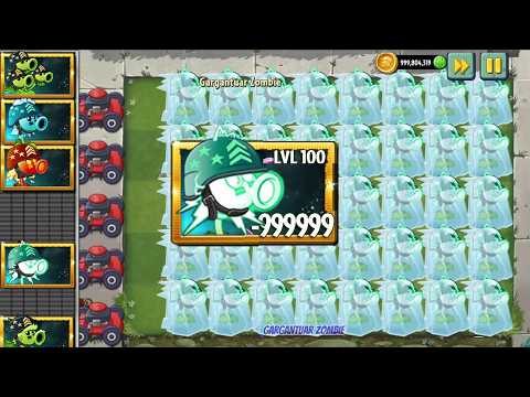 All Plants Level 1 POWER UP vs 40 Frozen Plants - Who Will WIn? - Pvz 2 Challenge