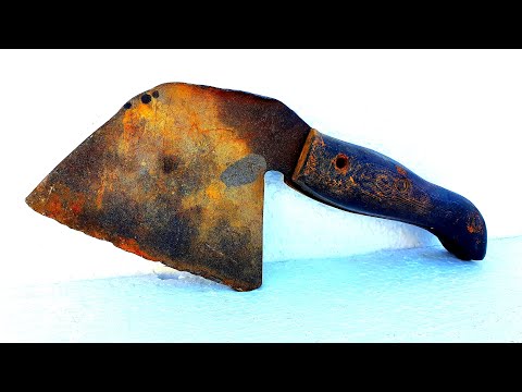 Restoration Rusty Old Butcher Knife