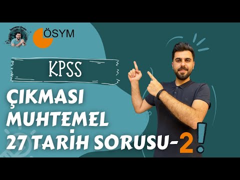 KPSS’de Çıkması Muhtemel 27 Tarih Sorusu-2| TARİHOCAN #ösym #kpss #yks