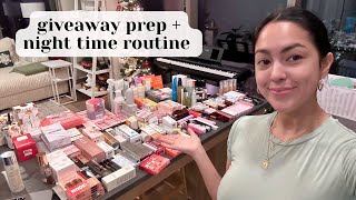 night time routine + giveaway prep | VLOGMAS day 1