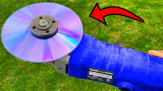 Why is it not Patented ? Insert a Compact Disc into the Angle Grinder and be Amazed !