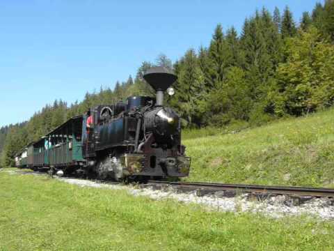 Parná lokomotíva v Čiernom Balogu, výhybňa Šánske, odchod vlaku