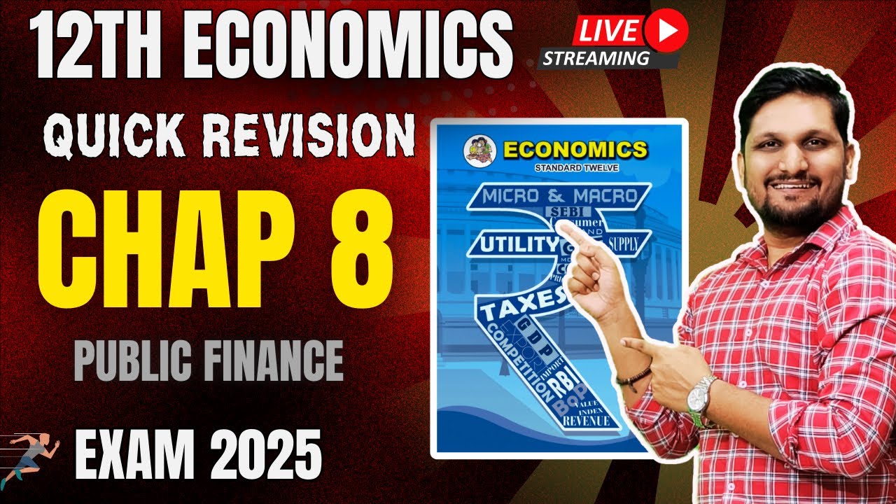 Eco Quick Revision | Chap 8 Public  Finance | 50 mins me 11 Marks Done