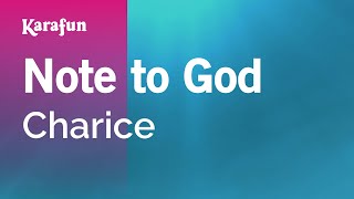 Note to God - Charice | Karaoke Version | KaraFun