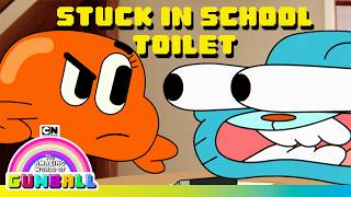 Gumball and Darwin are STUCK in the School Toilet 🚽😭 | Weirdness in 4K | Cartoon Network
