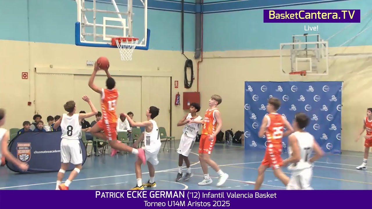 PATRICK ECKE GERMAN ('12) Valencia Basket: 28 puntos y 42 VAL. en Final del Torneo U14M Aristos 2025