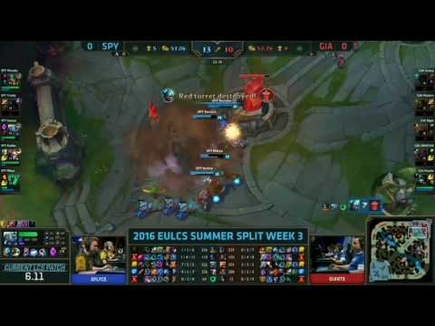 LoL Highlights SPY vs GIA Game 1   LCS EU Summer 2016 16 06 2016   Splyce vs Giants Gaming
