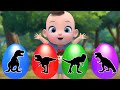Colored Dinosaur Eggs Playground Song Itsy Bitsy Spider Nursery Rhymes Kids Songs Kindergarten