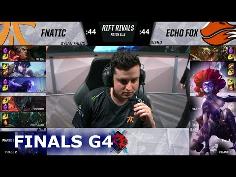 Fnatic vs Echo Fox | Game 4 Finals NA vs EU Rift Rivals 2018 LoL | FNC vs FOX G4 #RiftRivals