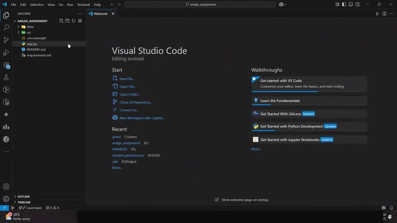 Amlgo Assignment Demo video