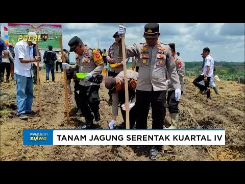 POLRES SANGGAU TANAM JAGUNG SERENTAK DUKUNG GERAKAN NASIONAL SWASEMBADA PANGAN