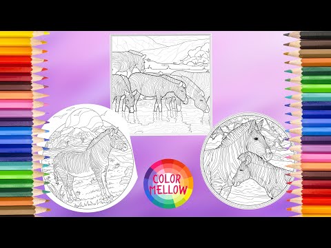 Adult Coloring Pages - Coloring Zebras in the Wild - Oddly Satisfying Videos