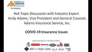 ASA Hot Topics COVID-19 and Insurance Issues with Andy Adams