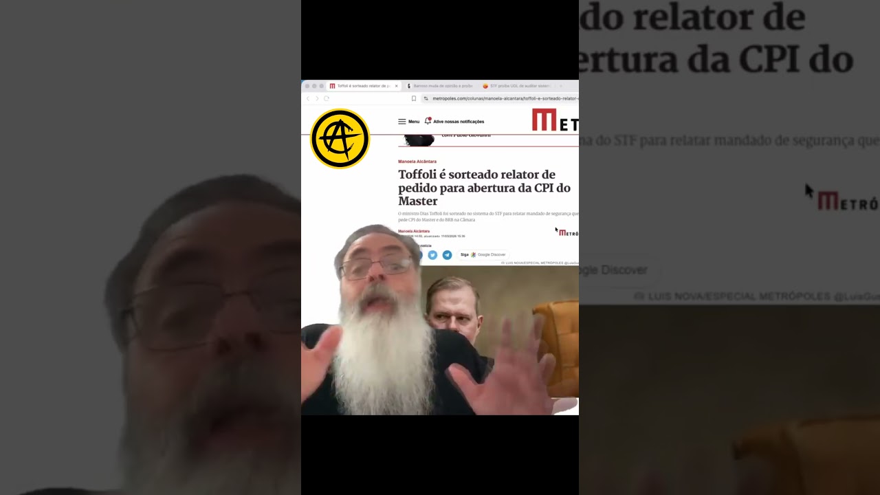 TOFFOLI foi SORTEADO para JULGAR INSTAURAÇÃO da CPMI do BANCO MASTER: MÁGICA do SORTEIO do STF