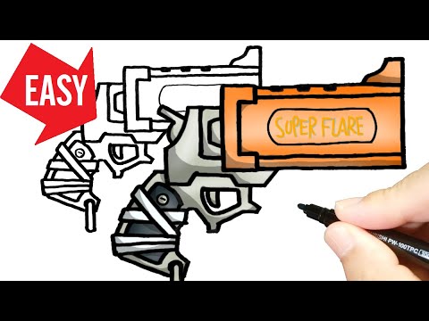 How to draw Fortnite Guns FLARE GUN｜Easy & Cute & Kawaii drawing for beginners