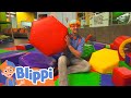 Blippi Visits Kids Club Indoor Playground Learn Shapes And Colors Educational Videos For Kids