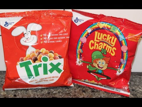 Trix and Lucky Charms Cereal Review